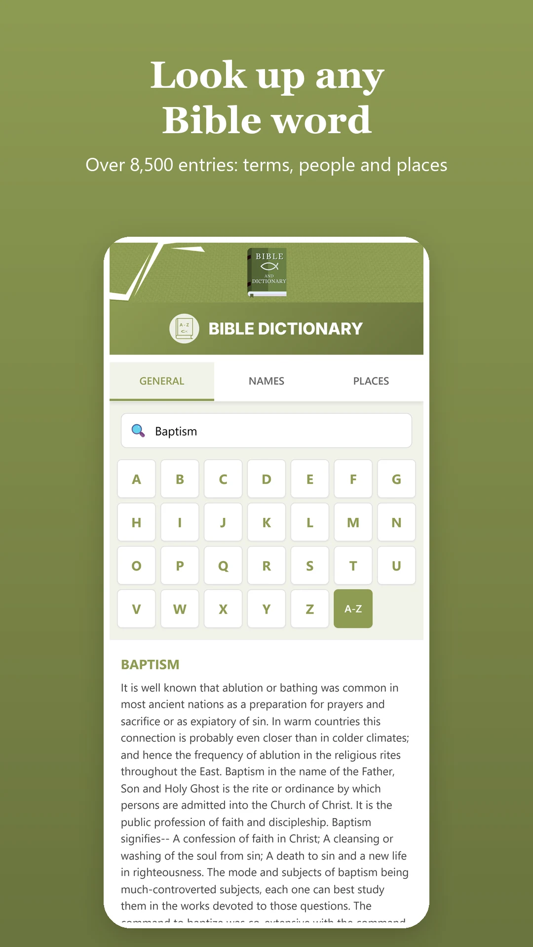 Bible and Dictionary screenshot