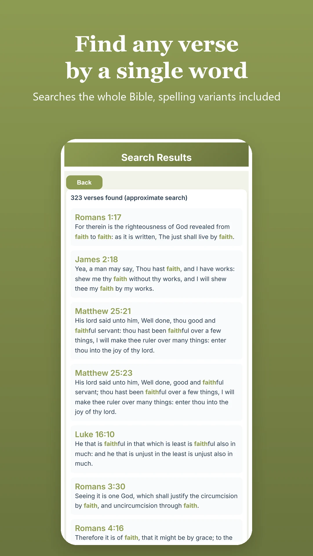 Bible and Dictionary screenshot